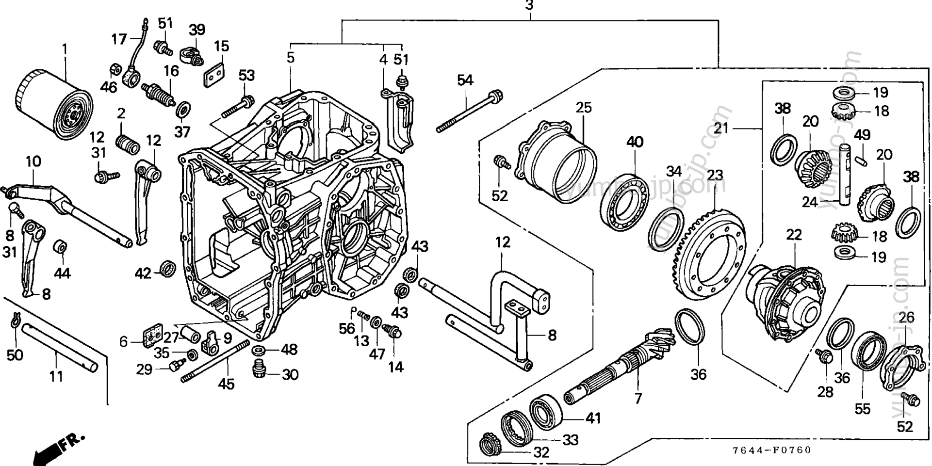 REAR TRANSMISSION CASE для садовых тракторов HONDA H6522 A4/A 