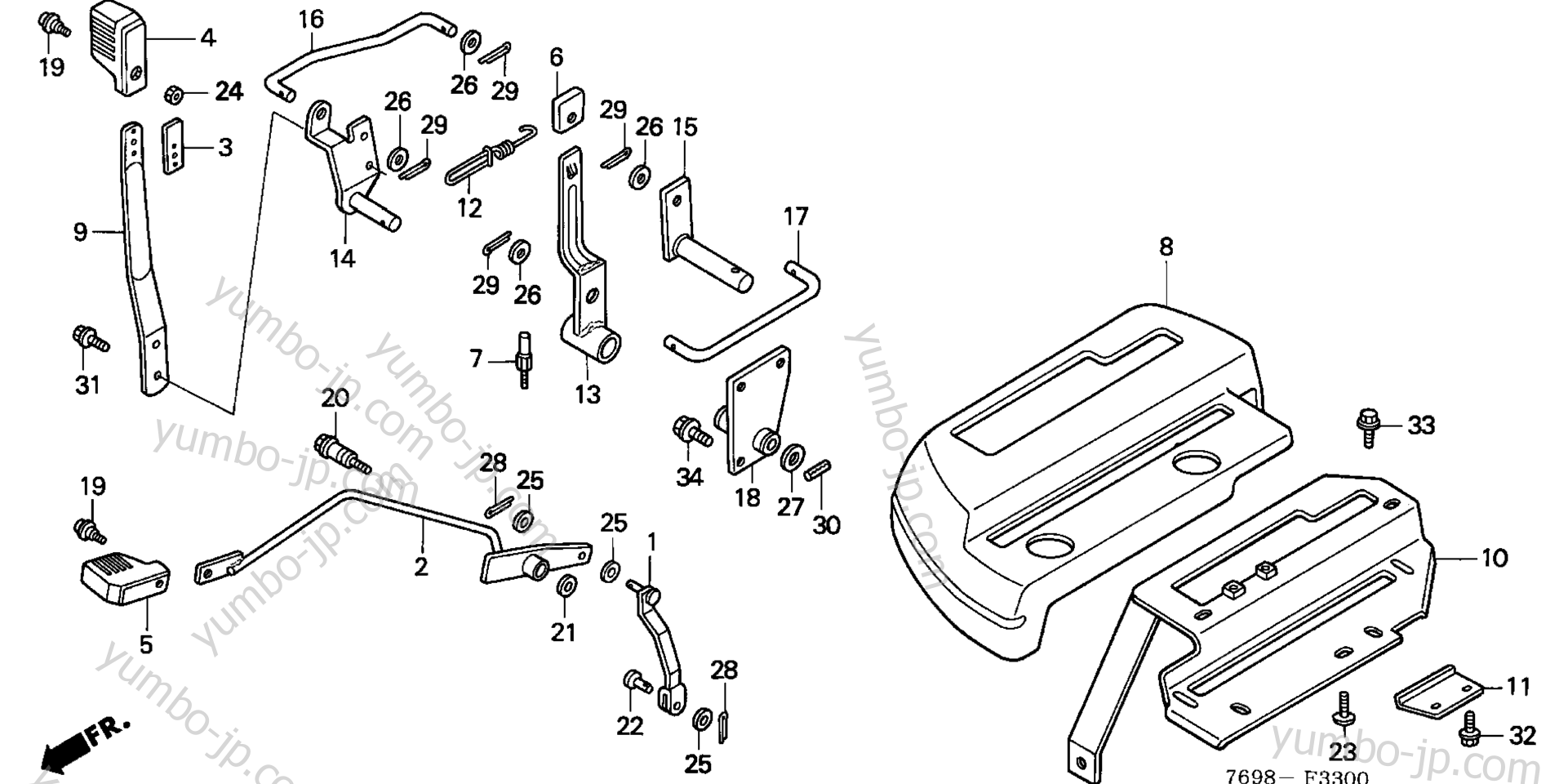 RIGHT CONTROL PANEL для садовых тракторов HONDA H5518 NA4/C 