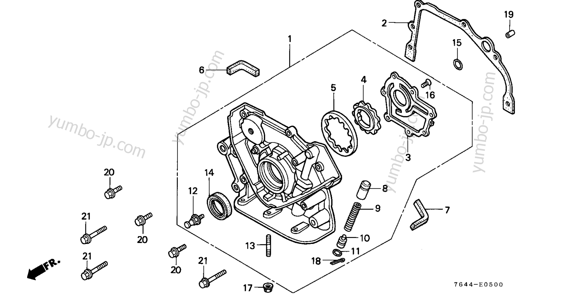 Масляный насос для садовых тракторов HONDA H6522 A4/A 