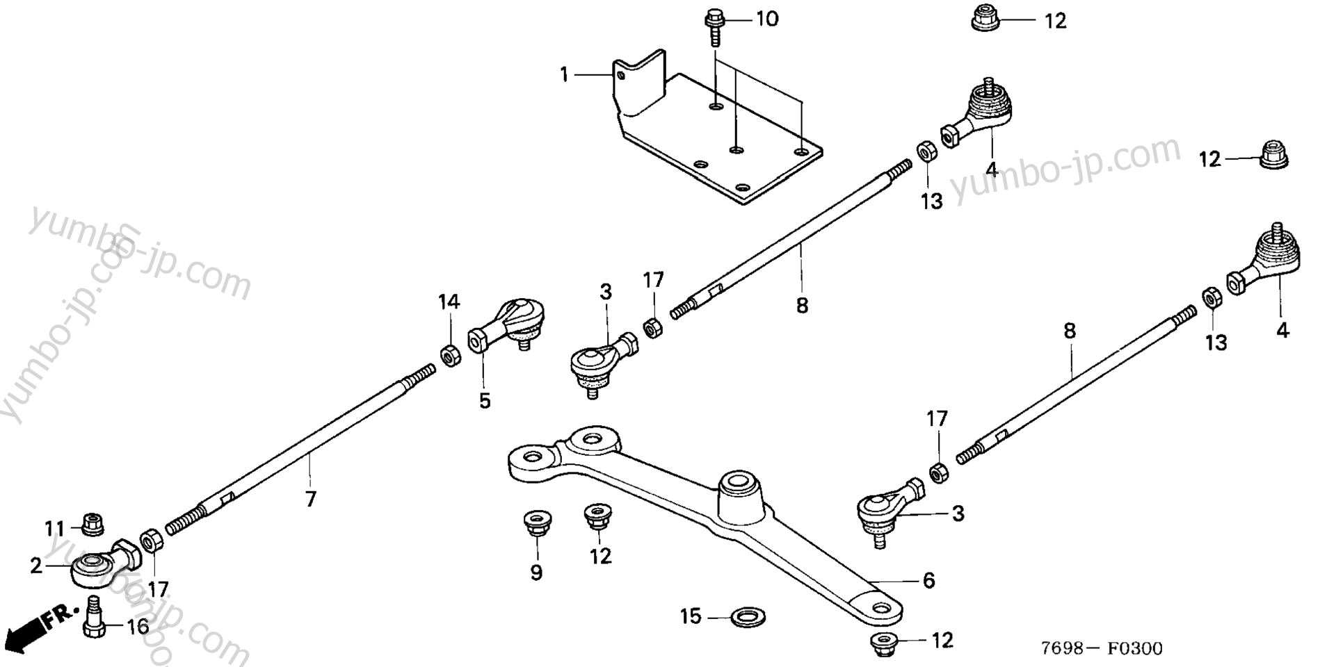 REAR STEERING ARM для садовых тракторов HONDA H5518 NA4/B 