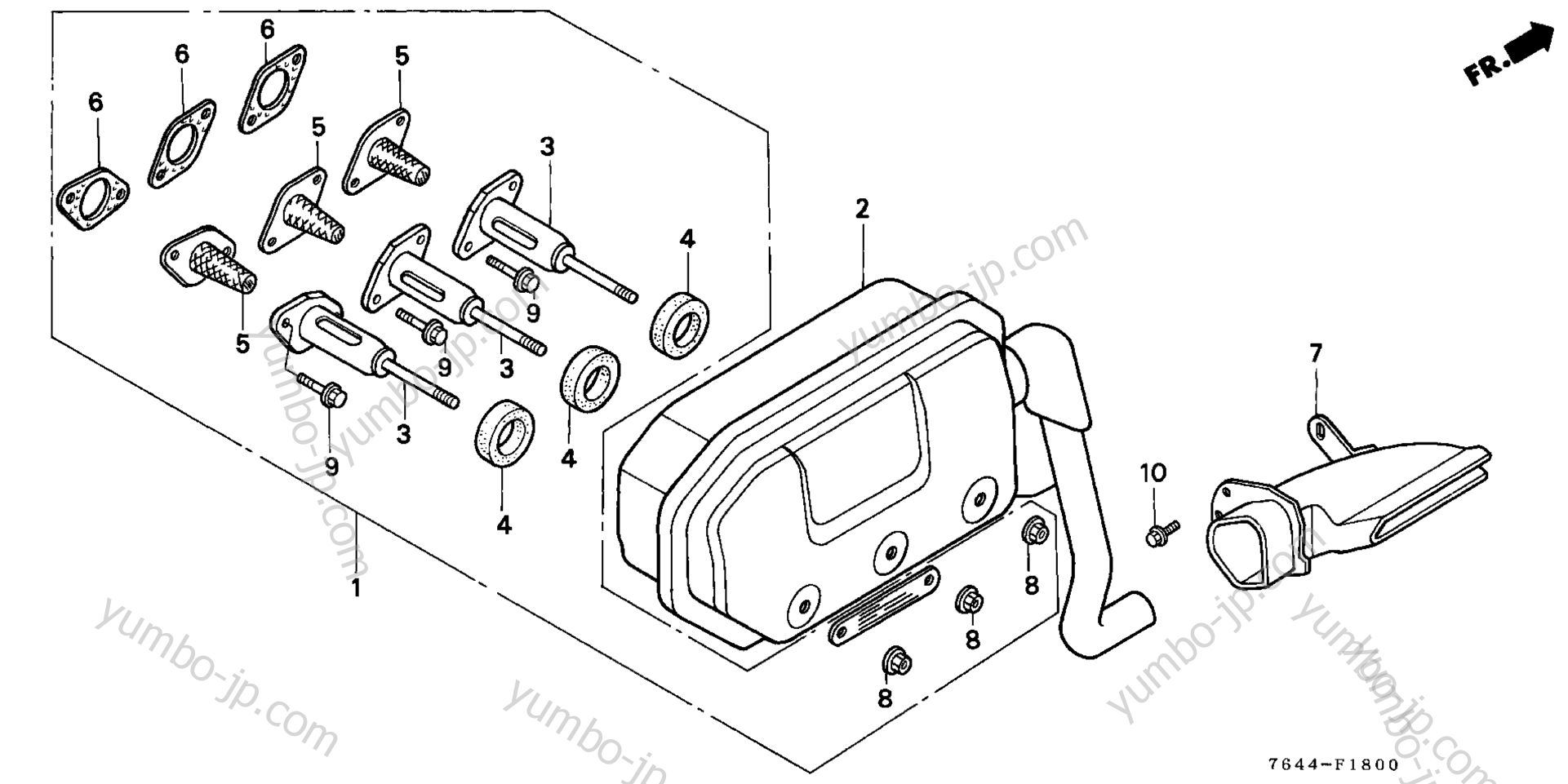 MUFFLER for compact tractors HONDA H6522 A4 