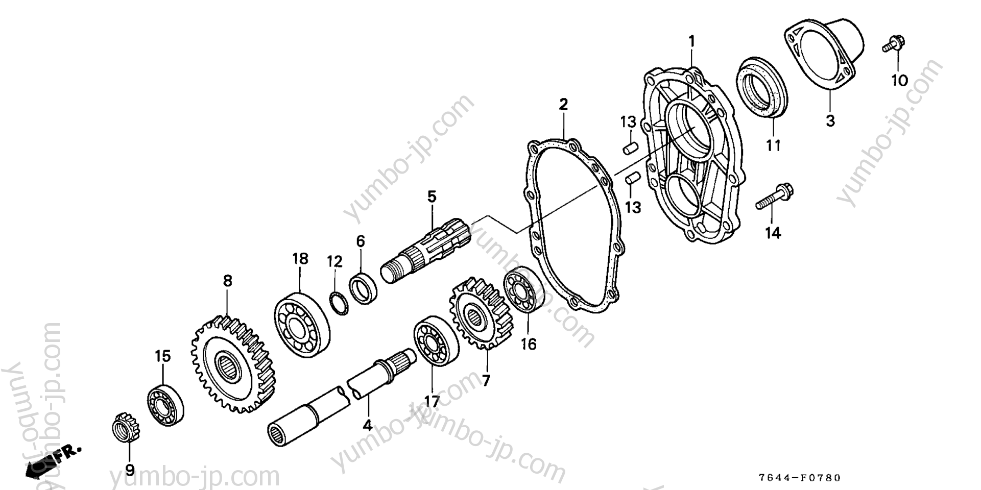 REAR TRANSMISSION COVER for compact tractors HONDA H6522 A4/A 