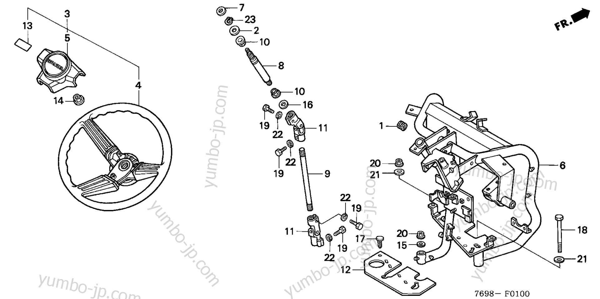 STEERING WHEEL for compact tractors HONDA H5518 NA4/B 