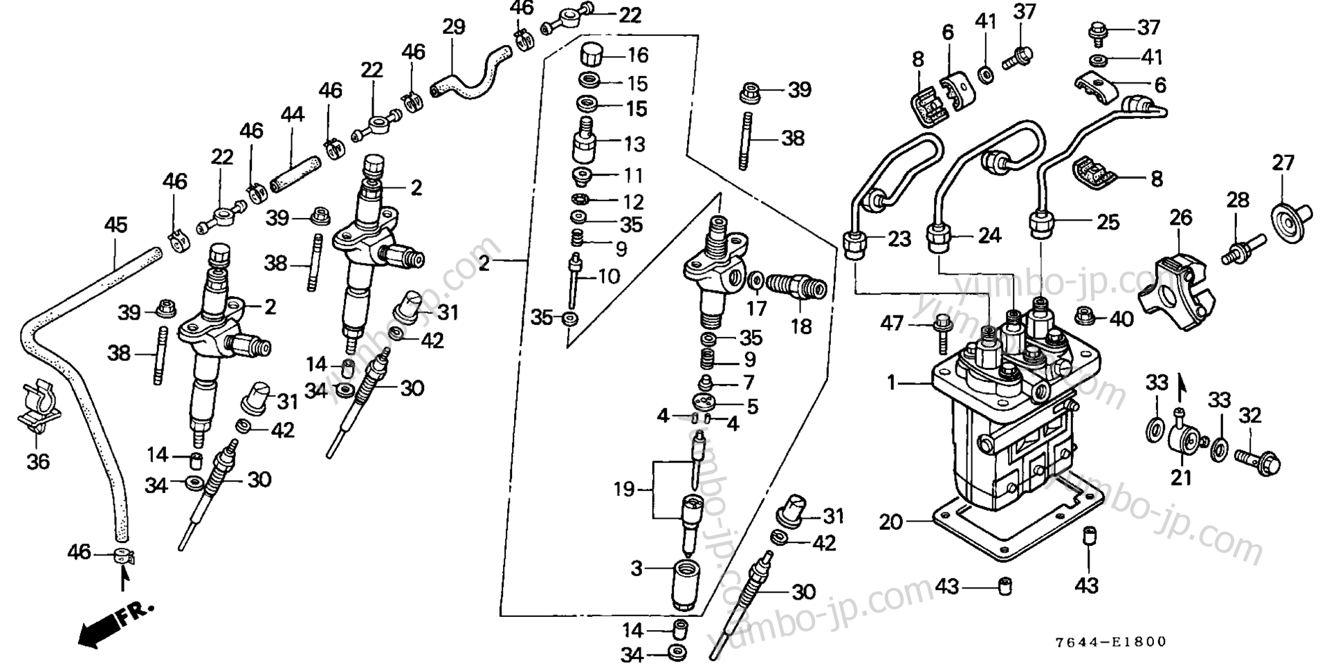 FUEL INJECTION PUMP для садовых тракторов HONDA H6522 A4/A 