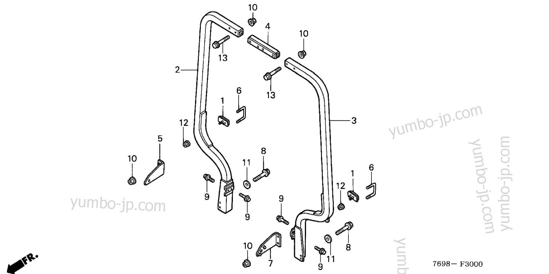 ROLL OVER PROTECTOR для садовых тракторов HONDA H5518 NA4/B 