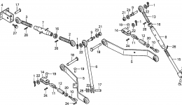 THREE POINT HITCH (1) for садового трактора HONDA RT5000 A