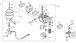 Карбюратор для садового трактора HONDA H5013 AC4/B