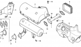 MUFFLER для садового трактора HONDA RT5000 A