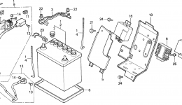 BATTERY for садового трактора HONDA H5013 AC4/B