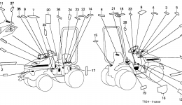 LABELS for садового трактора HONDA H5013 AC2/B