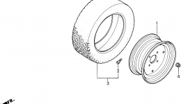 FRONT WHEEL for садового трактора HONDA H5013 A4/C