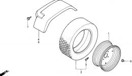 REAR WHEEL for садового трактора HONDA H5013 A2/A