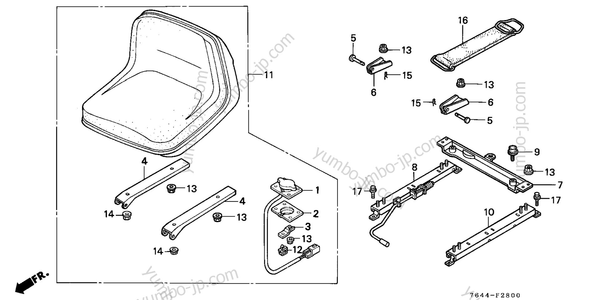 SEAT для садовых тракторов HONDA H6522 A4/A 