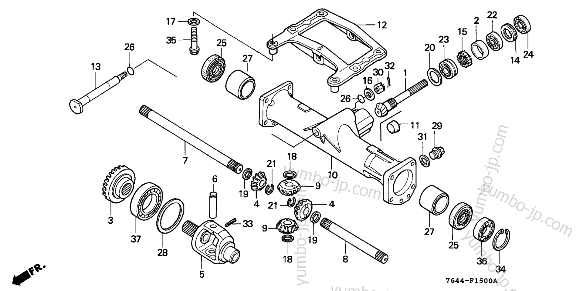 FRONT DIFFERENTIAL GEAR for compact tractors HONDA H6522 A4 