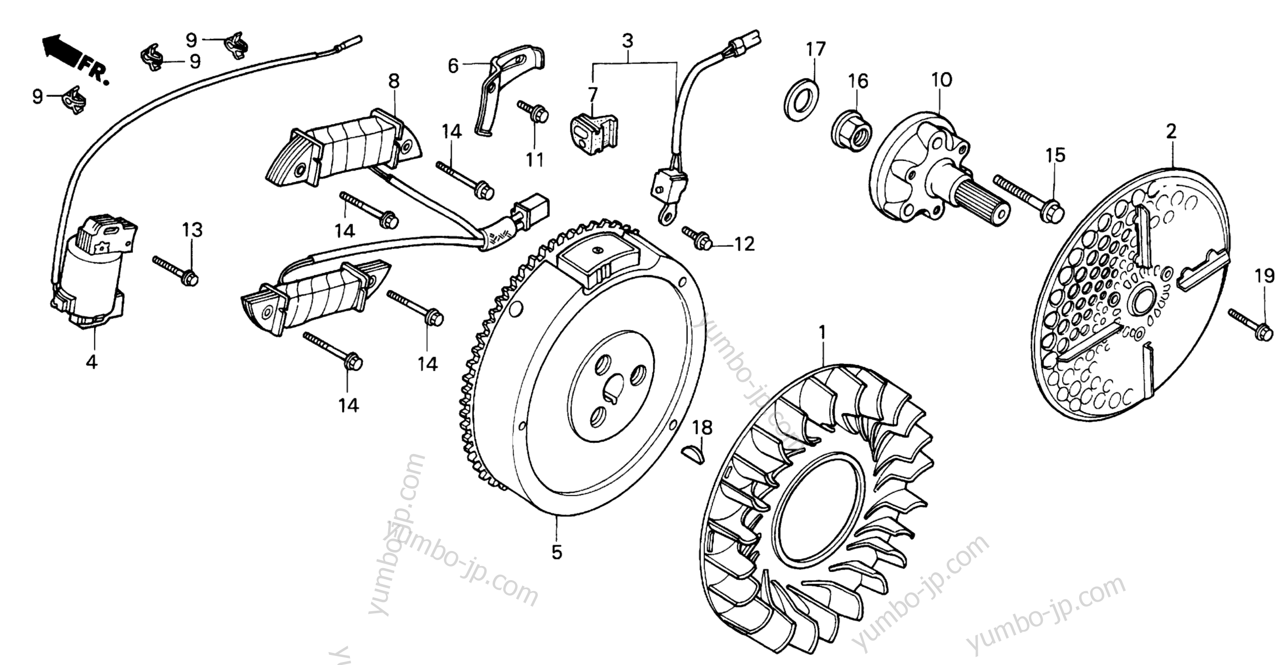 Маховик для садовых тракторов HONDA H5013 A2/A 