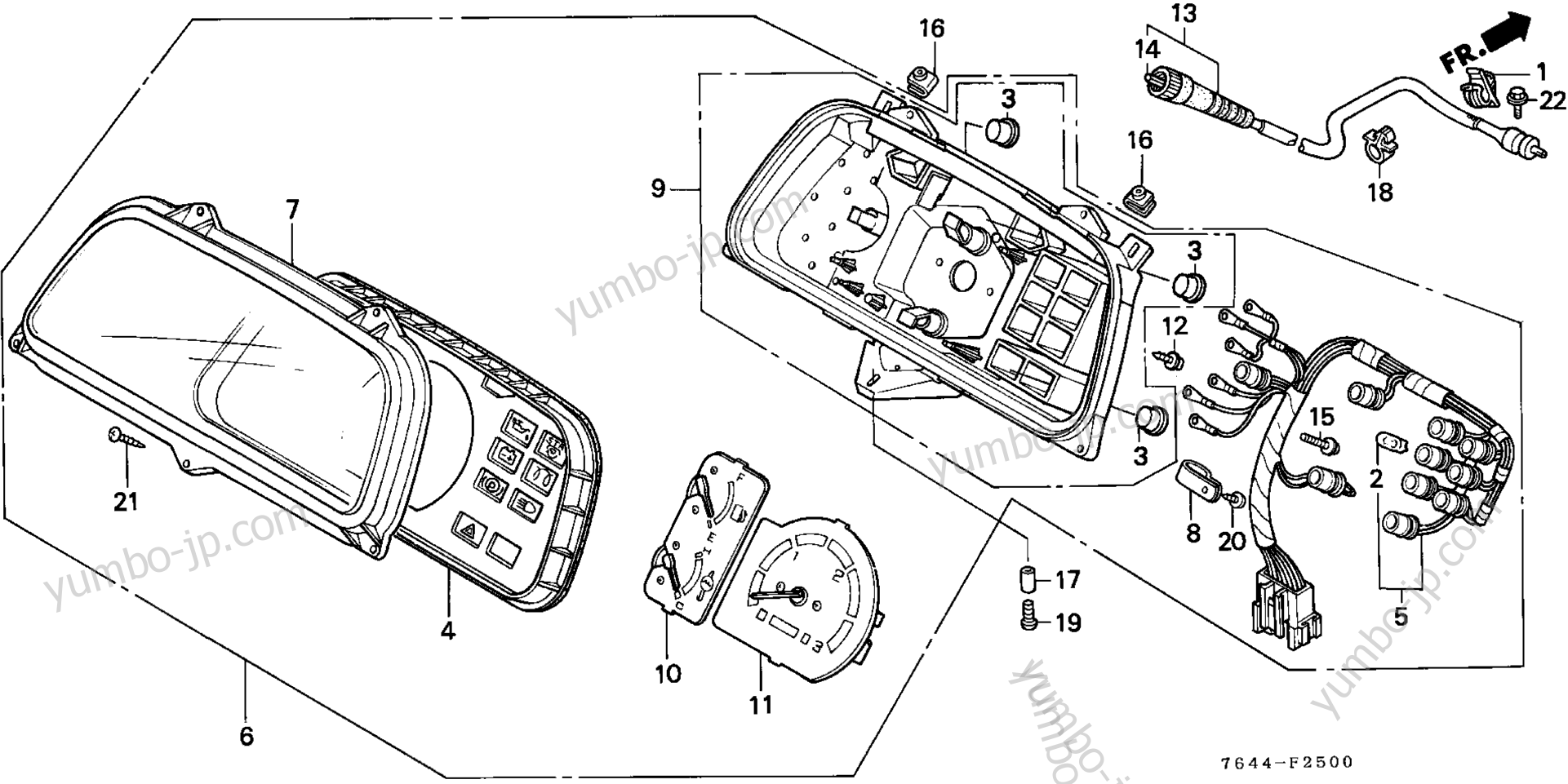 COMBINATION METER для садовых тракторов HONDA H6522 A4 