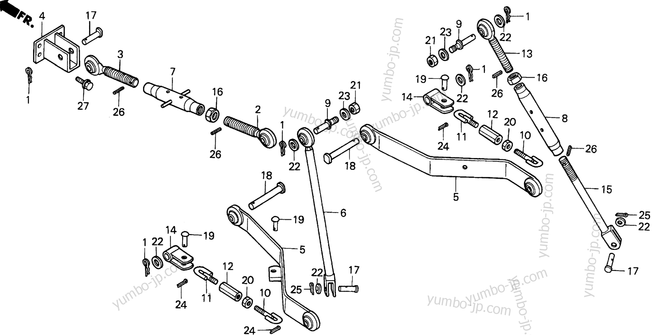 THREE POINT HITCH (1) for compact tractors HONDA RT5000 A 