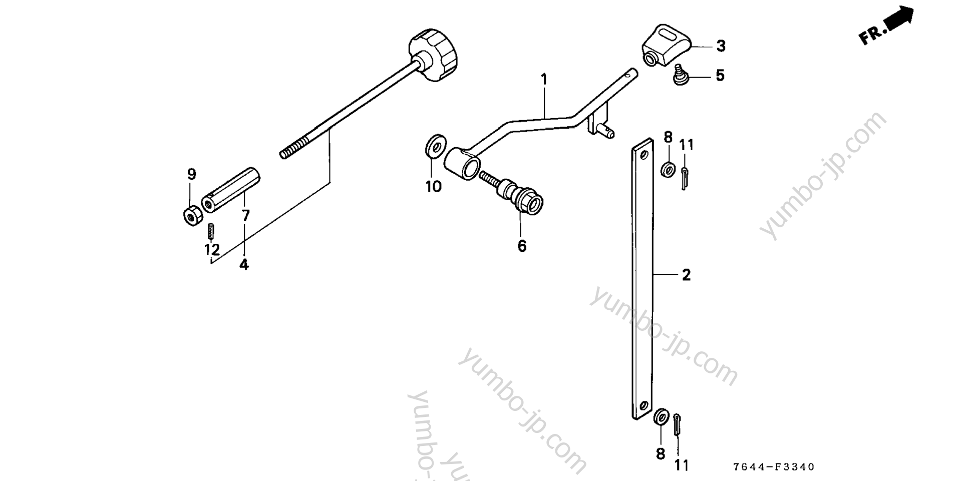 2/4WD CHANGE LEVER for compact tractors HONDA H6522 A4 