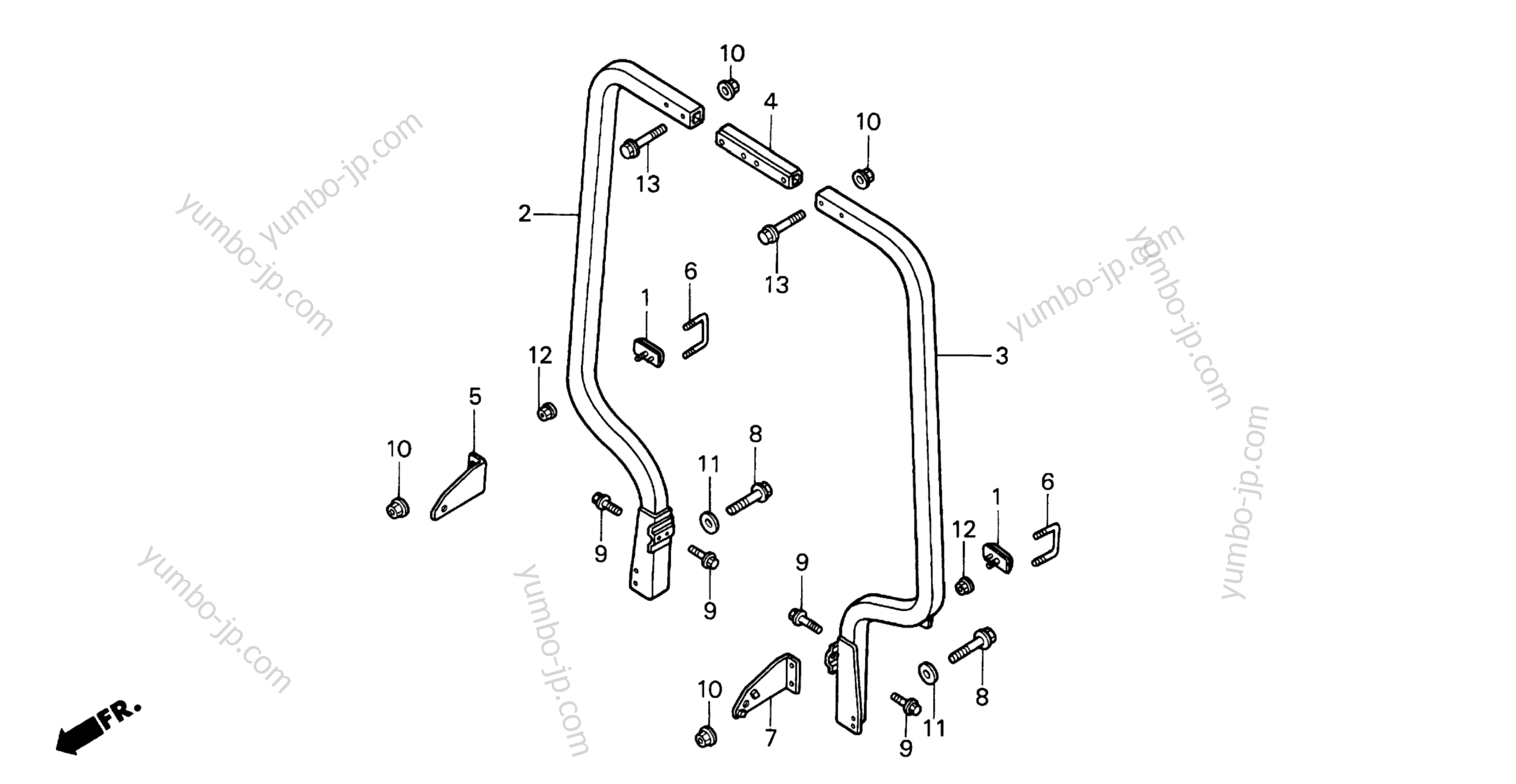 ROLL OVER PROTECTOR для садовых тракторов HONDA H5013 AC4/B 