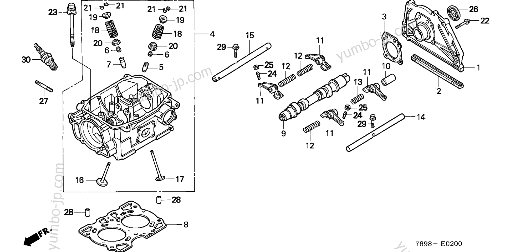 Головка блока цилиндров для садовых тракторов HONDA H5518 NA4/C 