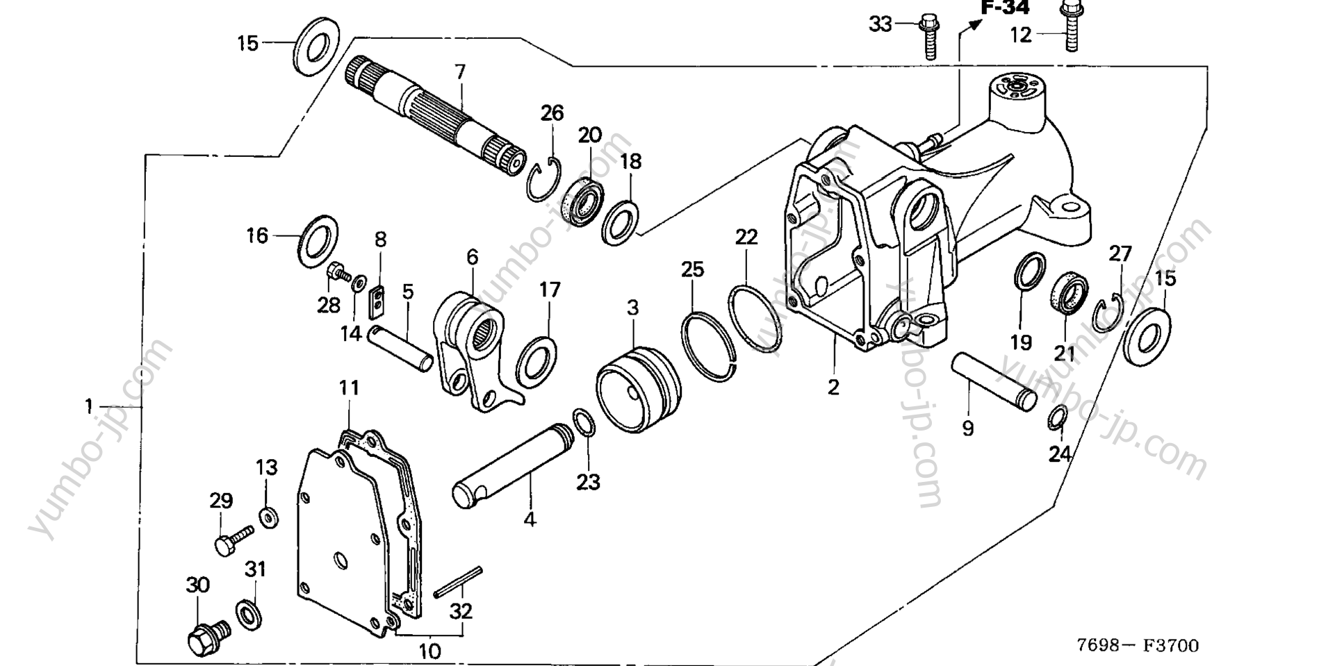 HYDRAULIC CYLINDER для садовых тракторов HONDA H5518 NA4/B 