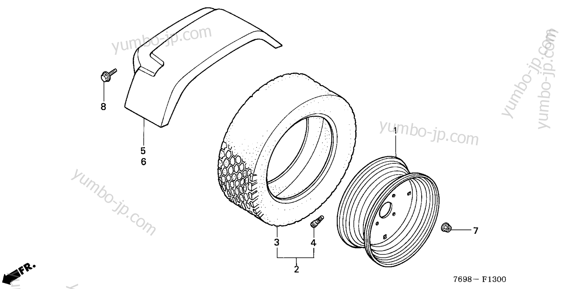 REAR WHEEL для садовых тракторов HONDA H5518 NA4/B 