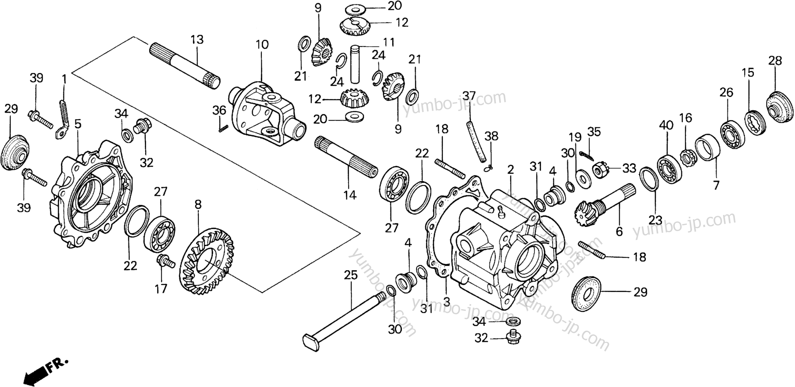 FRONT DIFFERENTIAL GEAR for compact tractors HONDA RT5000 A 