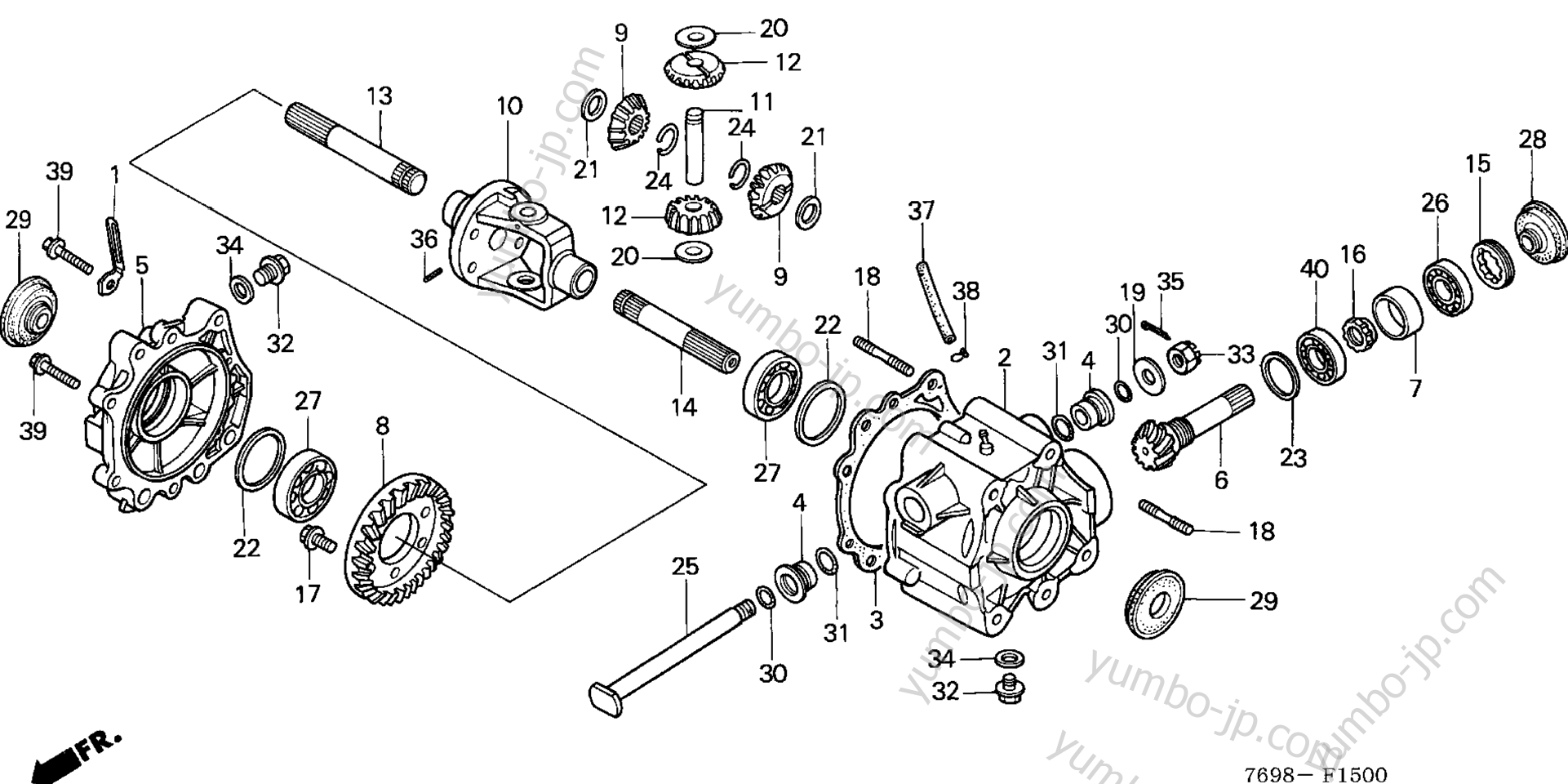 FRONT DIFFERENTIAL GEAR для садовых тракторов HONDA H5518 NA4/B 