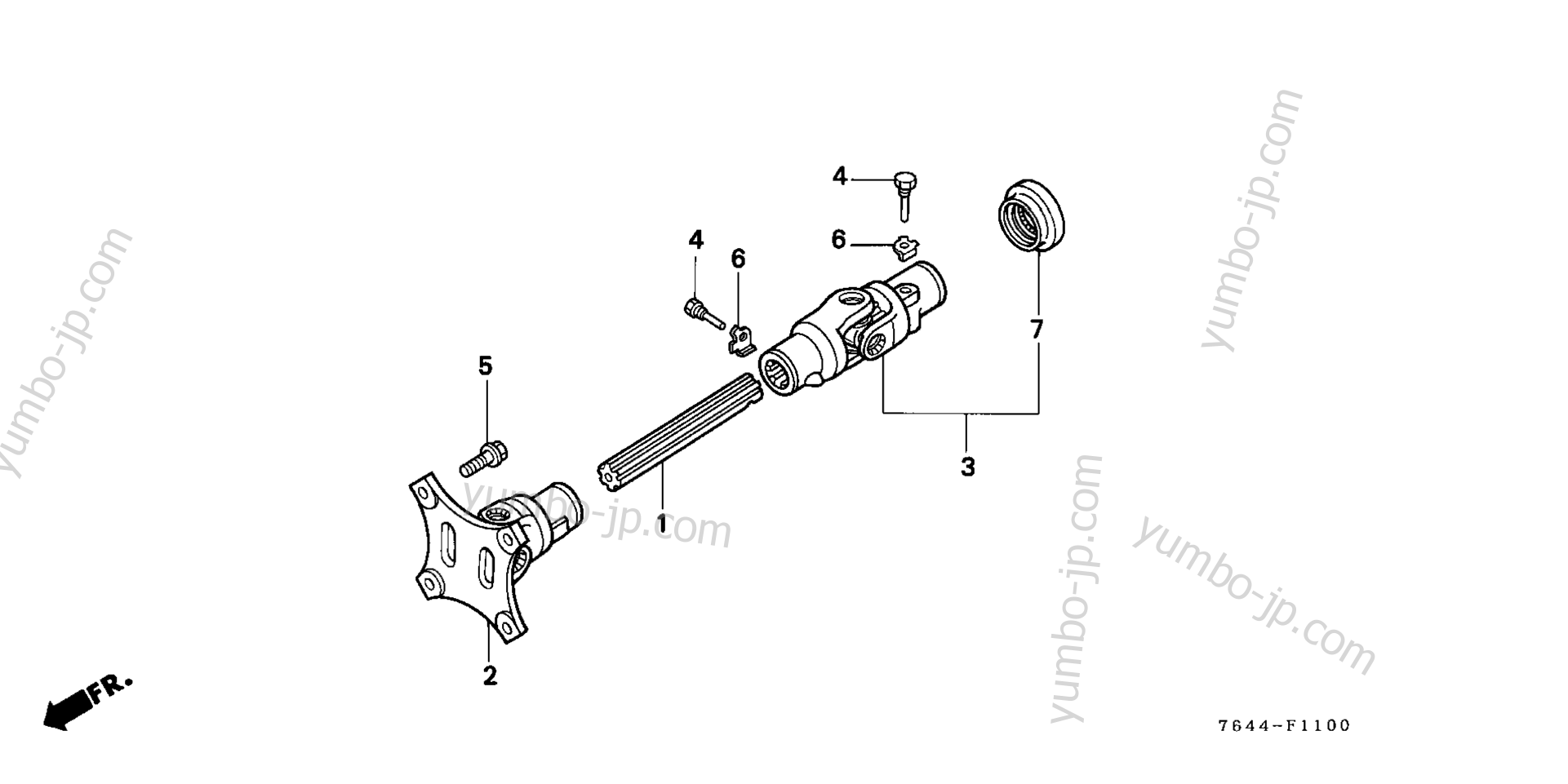 PROPELLER SHAFT A for compact tractors HONDA H6522 A4 