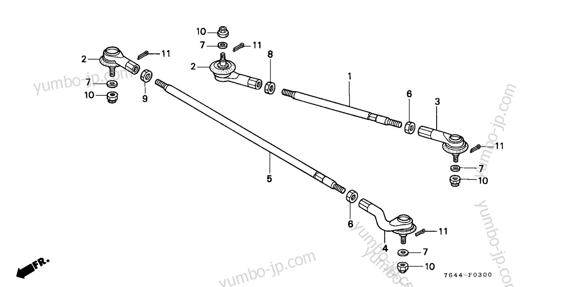 STEERING TIE ROD for compact tractors HONDA H6522 A4 
