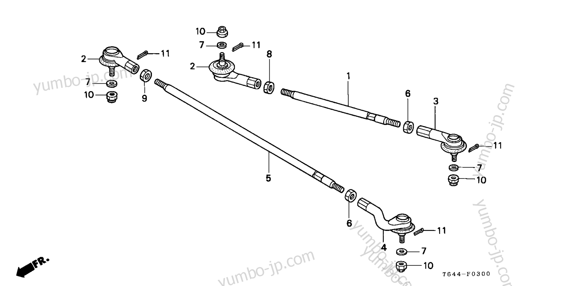 STEERING TIE ROD для садовых тракторов HONDA H6522 A4/A 