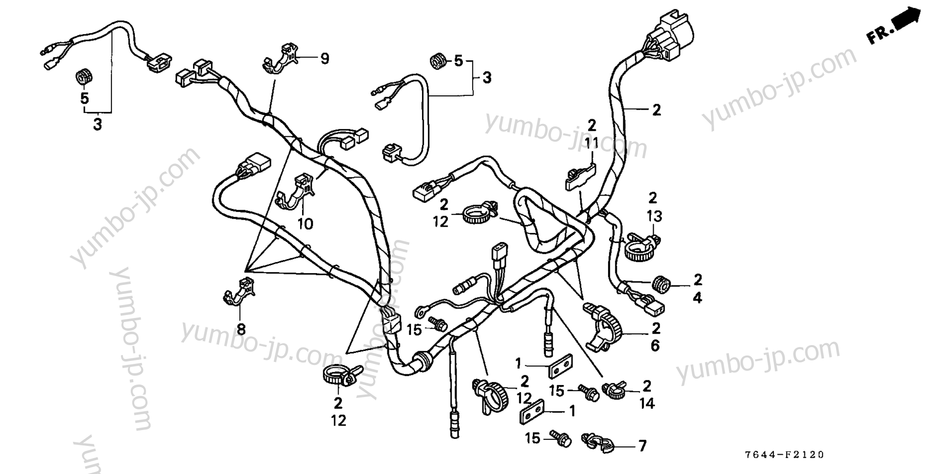 REAR WIRE HARNESS for compact tractors HONDA H6522 A4 