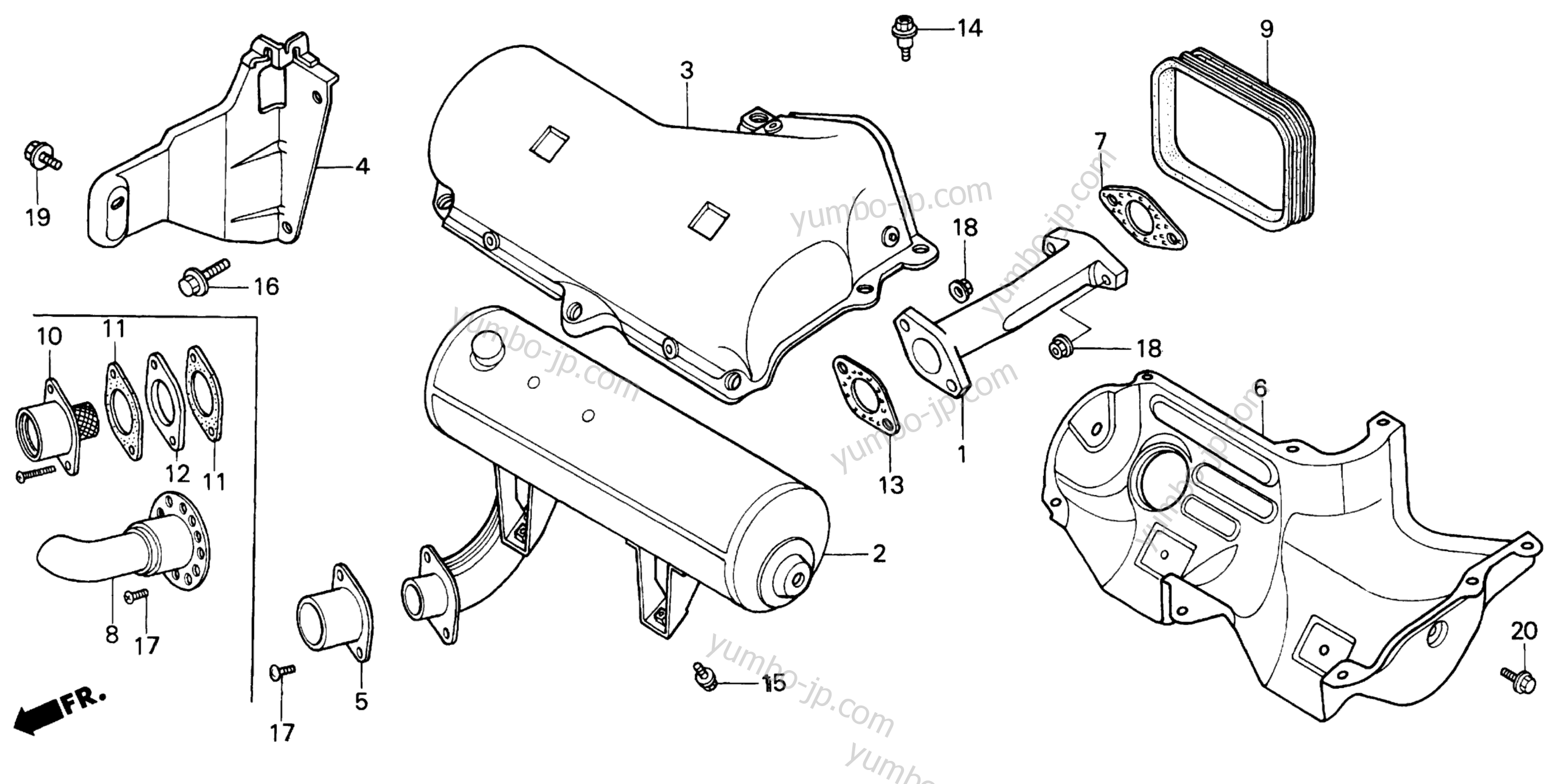 MUFFLER для садовых тракторов HONDA RT5000 A 