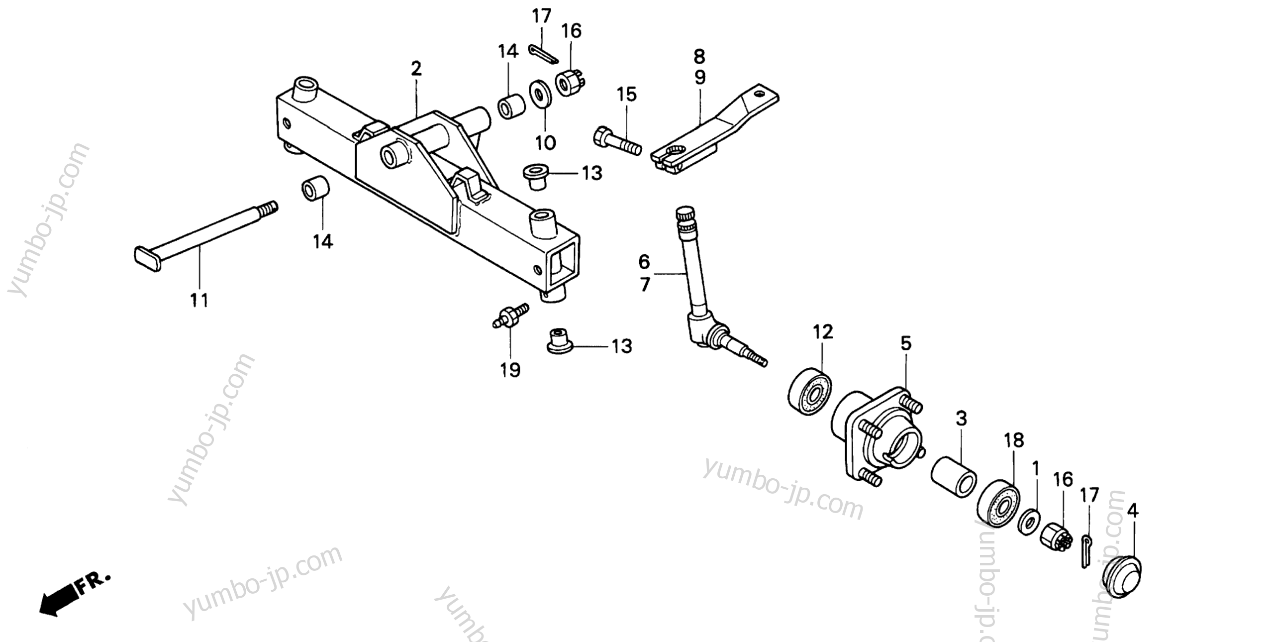 FRONT AXLE для садовых тракторов HONDA H5013 A2/A 