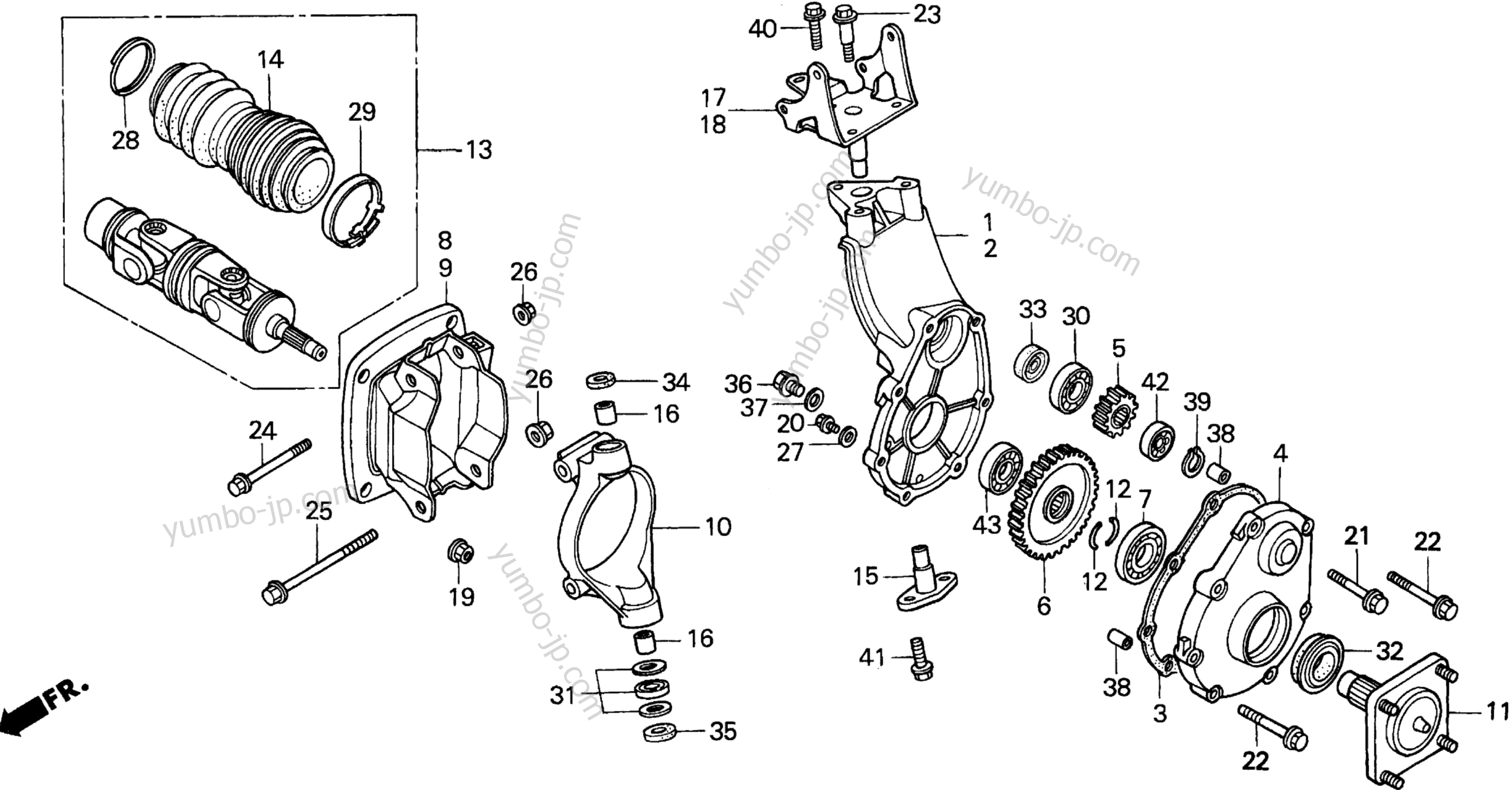 REAR FINAL CASE for compact tractors HONDA H5013 A2/A 