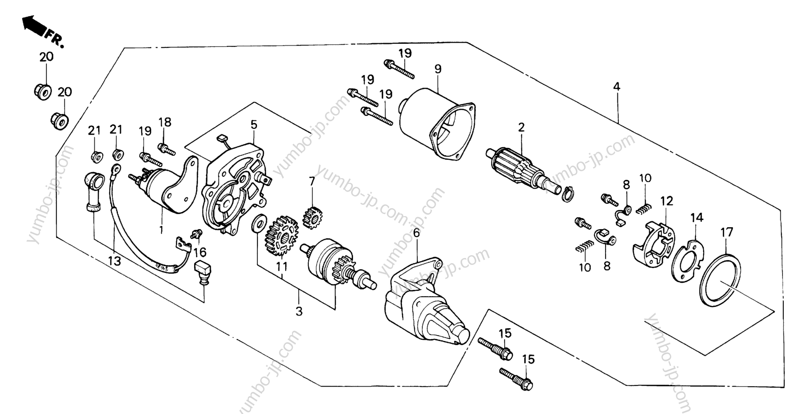 STARTER MOTOR for compact tractors HONDA RT5000 A 