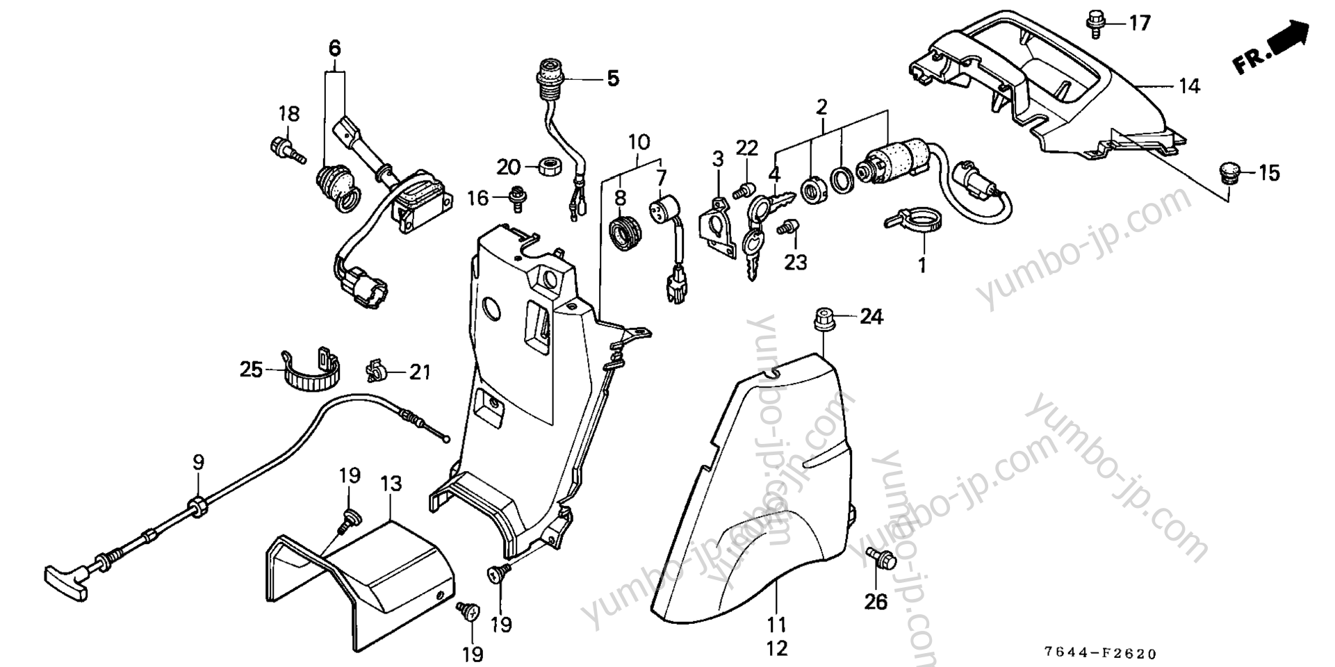 STEERING COLUMN COVER for compact tractors HONDA H6522 A4 