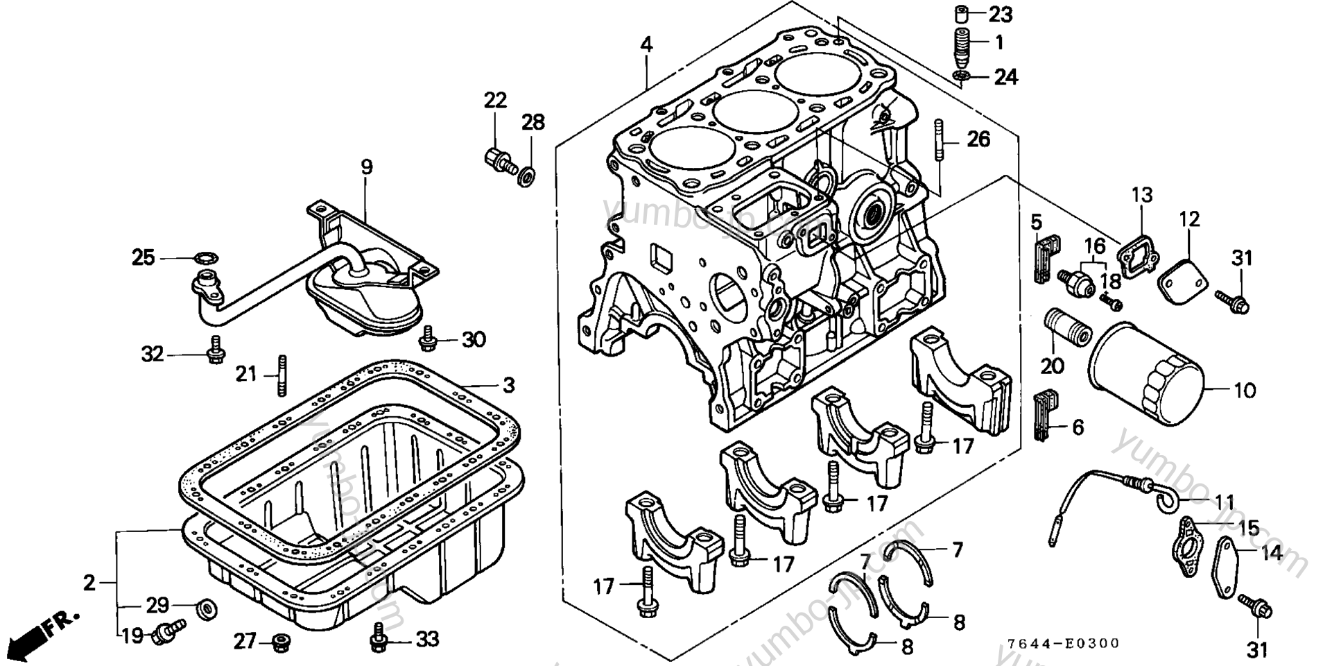 Блок цилиндров для садовых тракторов HONDA H6522 A4 