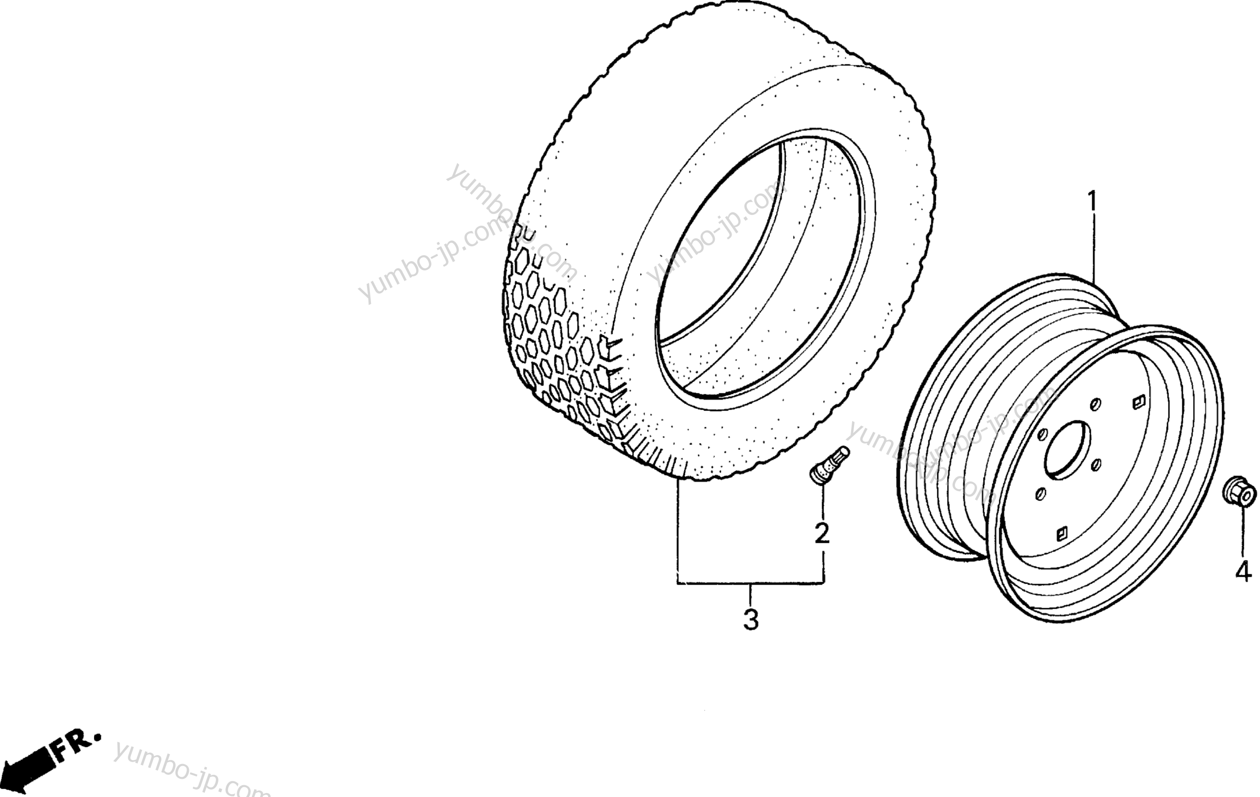 FRONT WHEEL for compact tractors HONDA RT5000 A 