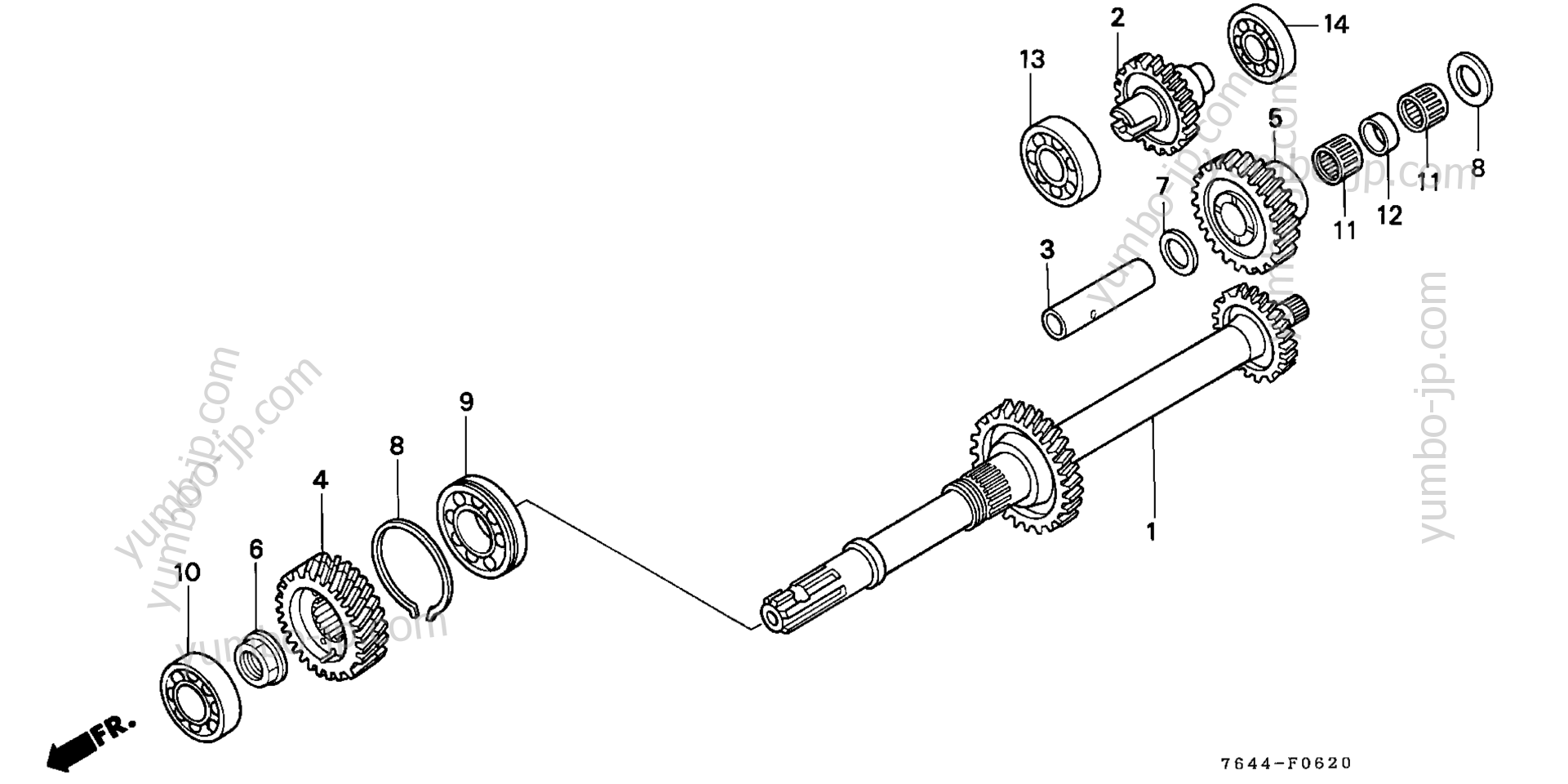 INPUT SHAFT for compact tractors HONDA H6522 A4/A 