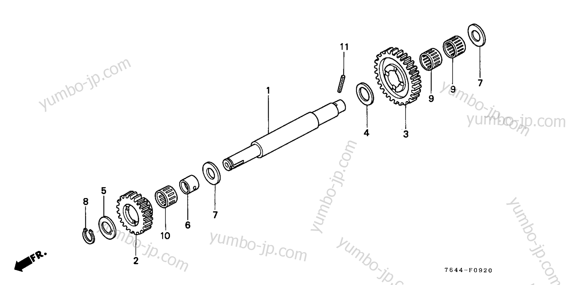 AUXILIARY IDLE SHAFT for compact tractors HONDA H6522 A4 