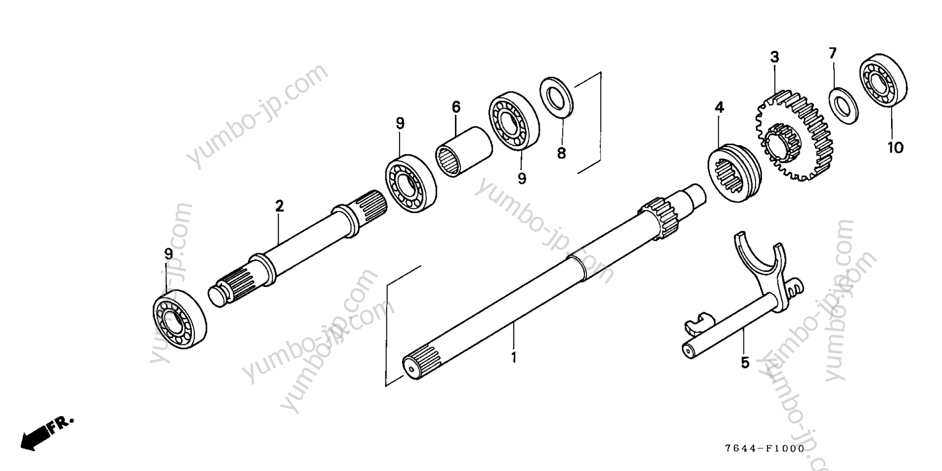 FRONT DRIVE SHAFT for compact tractors HONDA H6522 A4 