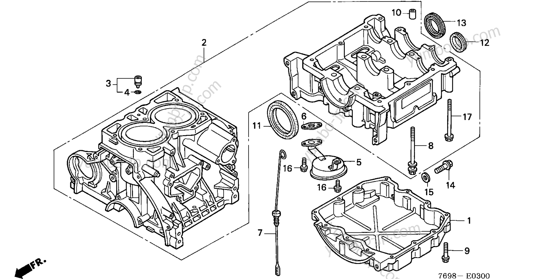 CYLINDER BLOCK for compact tractors HONDA H5518 NA4/B 