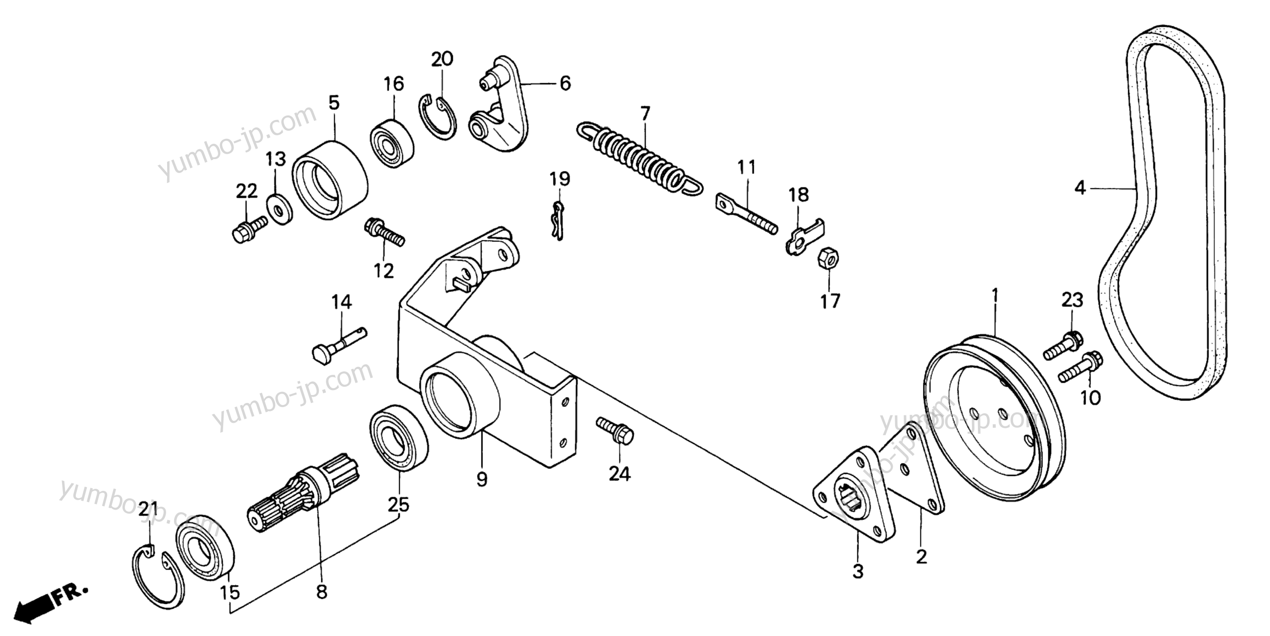 FRONT P.T.O. SHAFT для садовых тракторов HONDA RT5000 A 