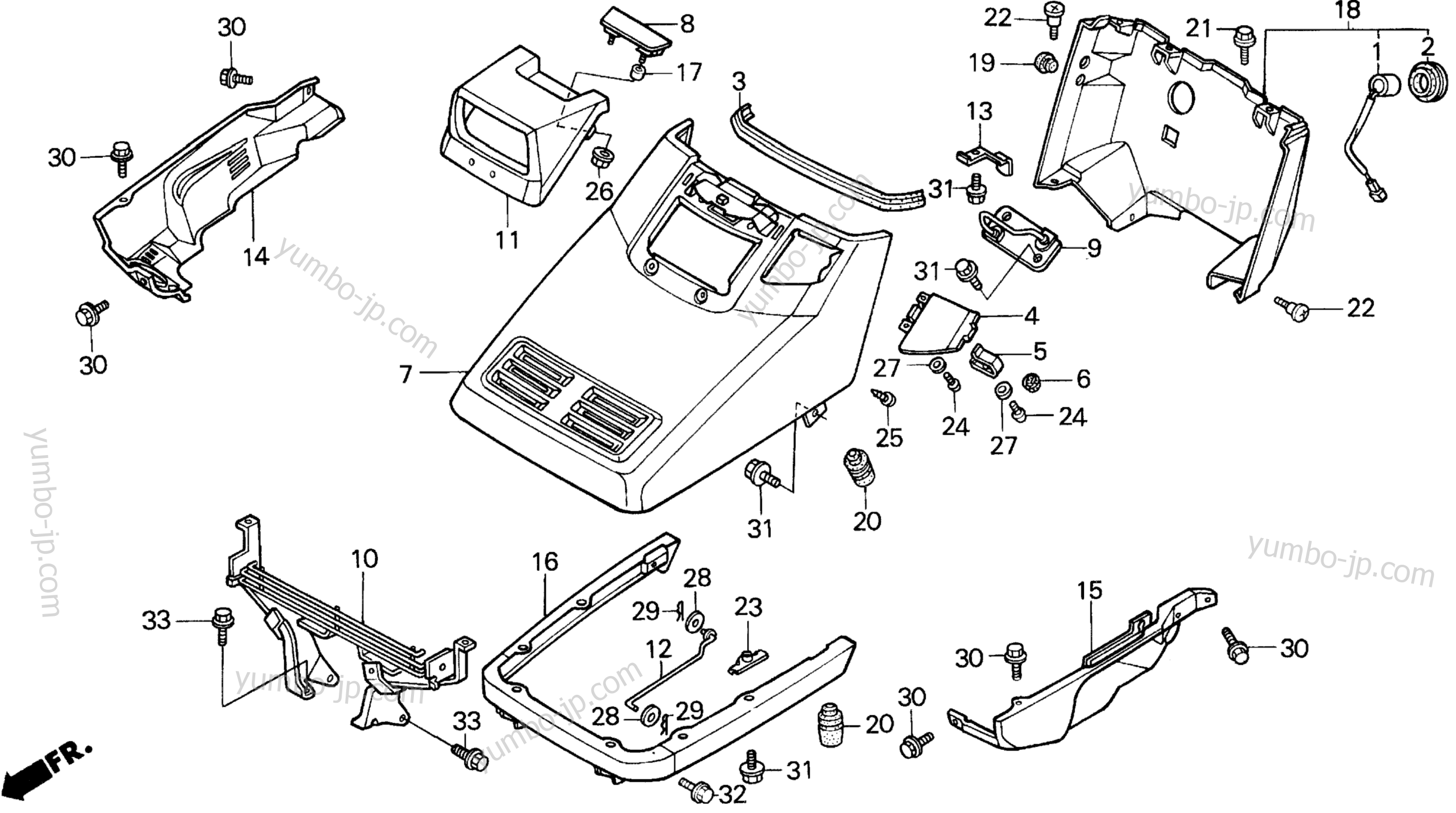 HOOD for compact tractors HONDA RT5000 A 