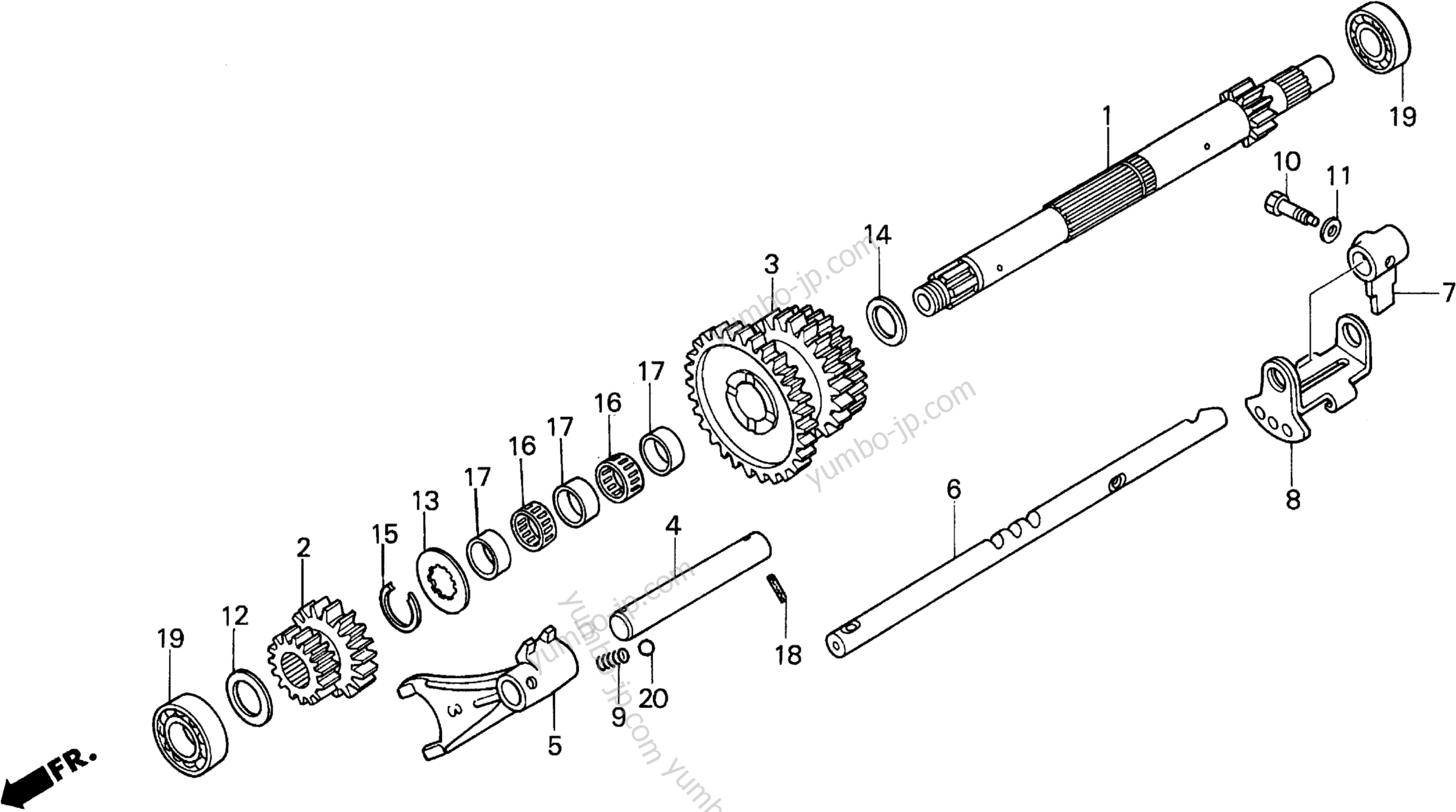 MAINSHAFT for compact tractors HONDA RT5000 A 