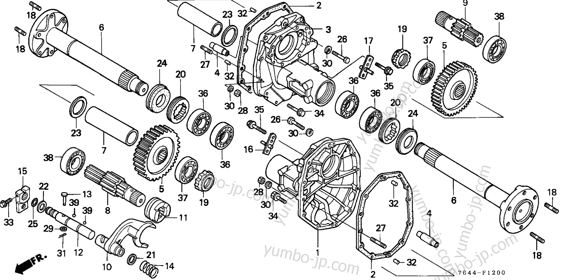 REAR AXLE HOUSING for compact tractors HONDA H6522 A4 