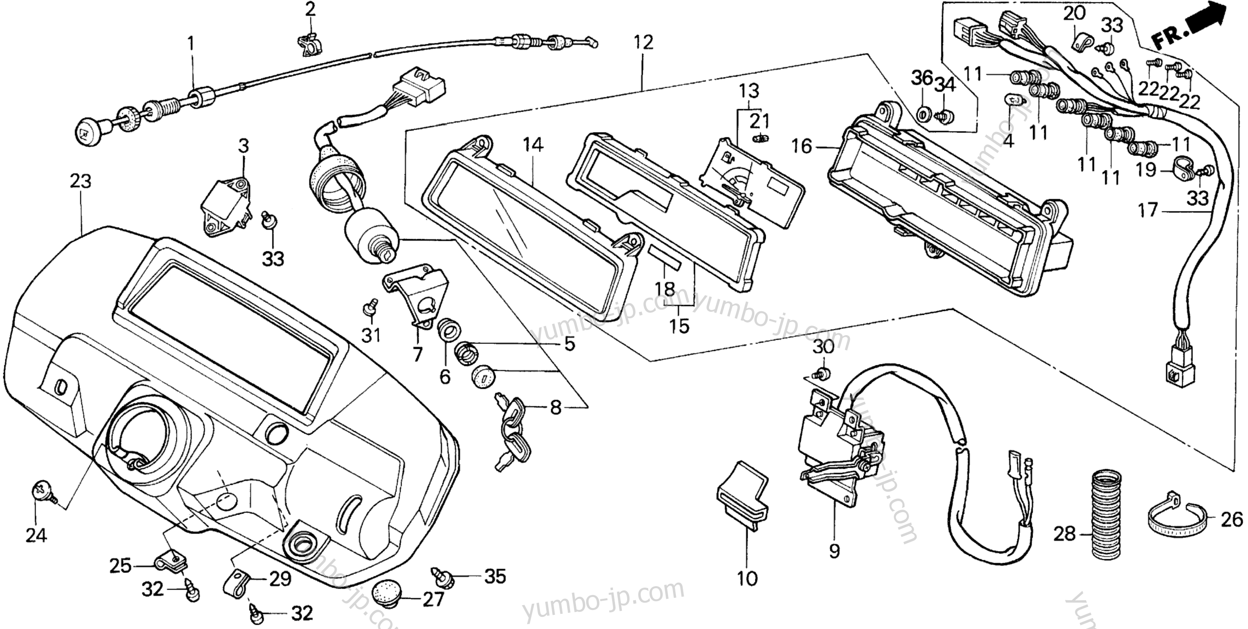 INSTRUMENT PANEL для садовых тракторов HONDA H5013 AC4/A 