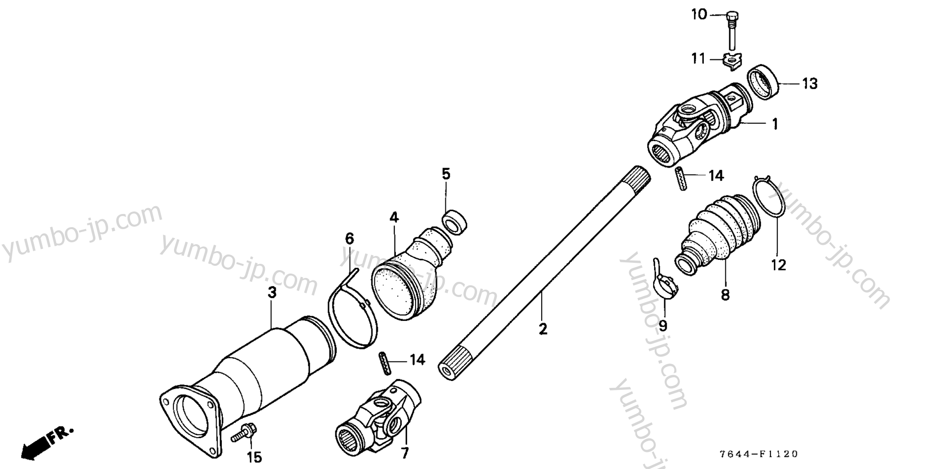 PROPELLER SHAFT B для садовых тракторов HONDA H6522 A4/A 