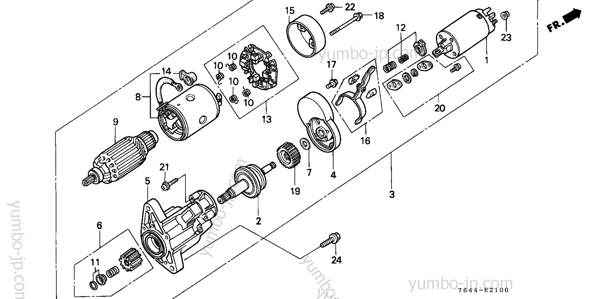 Стартер для садовых тракторов HONDA H6522 A4 